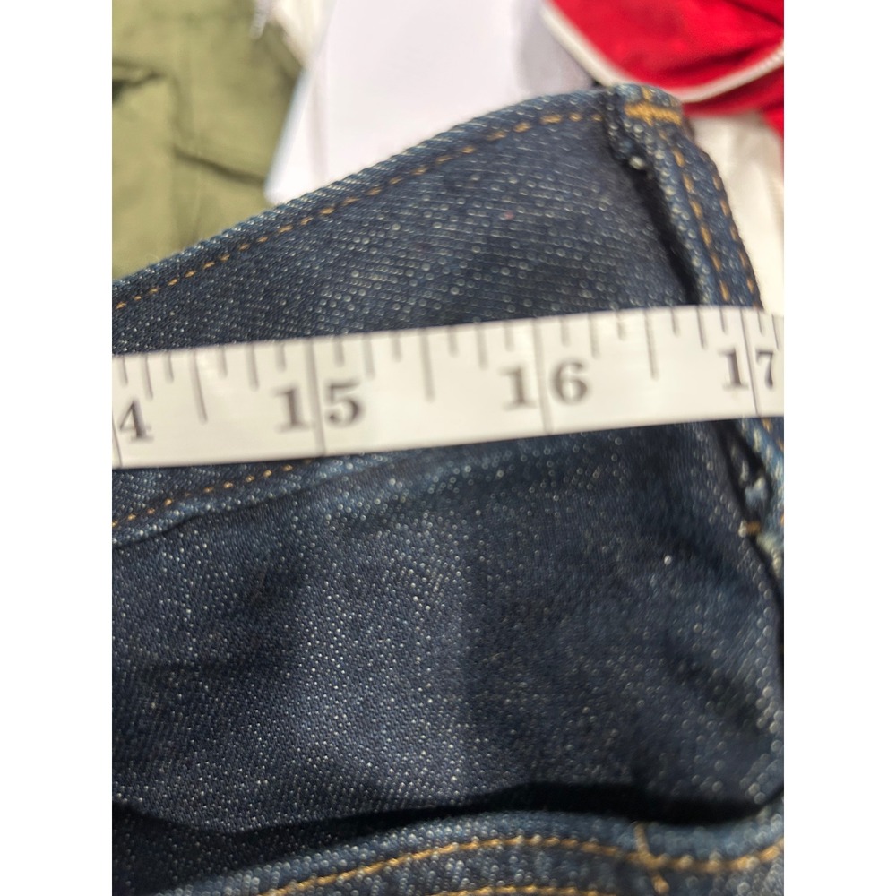 Carhartt Womens Loose Fit Flannel Lined Jeans Dark Wash Indigo 12 Tall Plaid - Picture 4 of 6